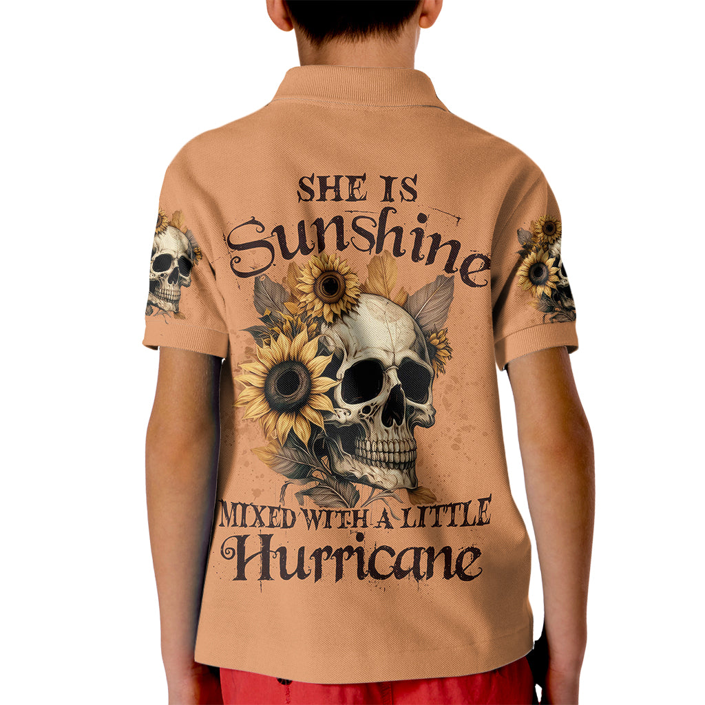 sunflower-skull-kid-polo-shirt-she-is-sunshine-mixed-with-a-little-hurricance