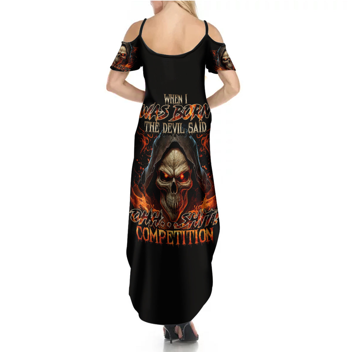 flame-skull-summer-maxi-dress-when-i-was-born-the-devil-said-oh-shit-compettion