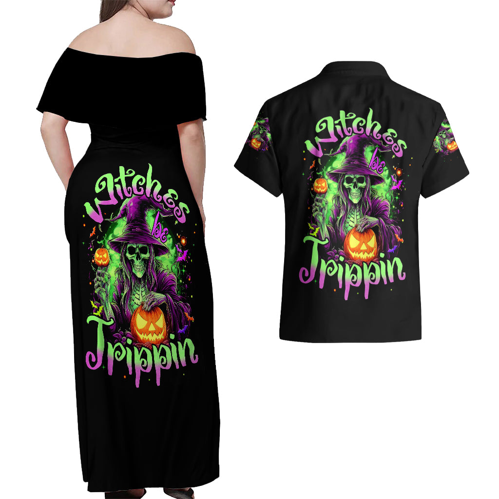 pumpkin-witch-skull-couples-matching-off-shoulder-maxi-dress-and-hawaiian-shirt-witches-be-trippin