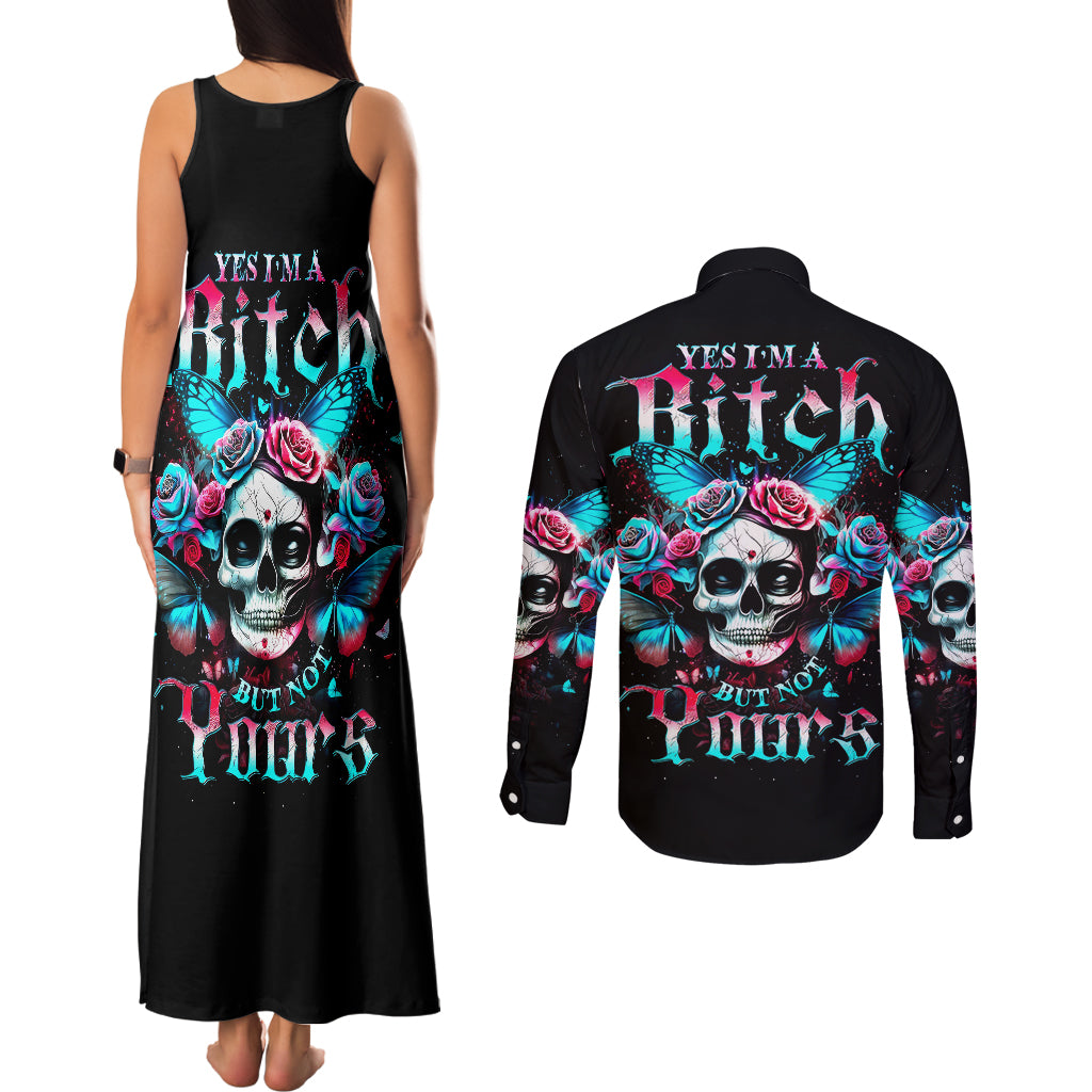 butterfly-skull-couples-matching-tank-maxi-dress-and-long-sleeve-button-shirts-yes-im-bitch-but-not-your