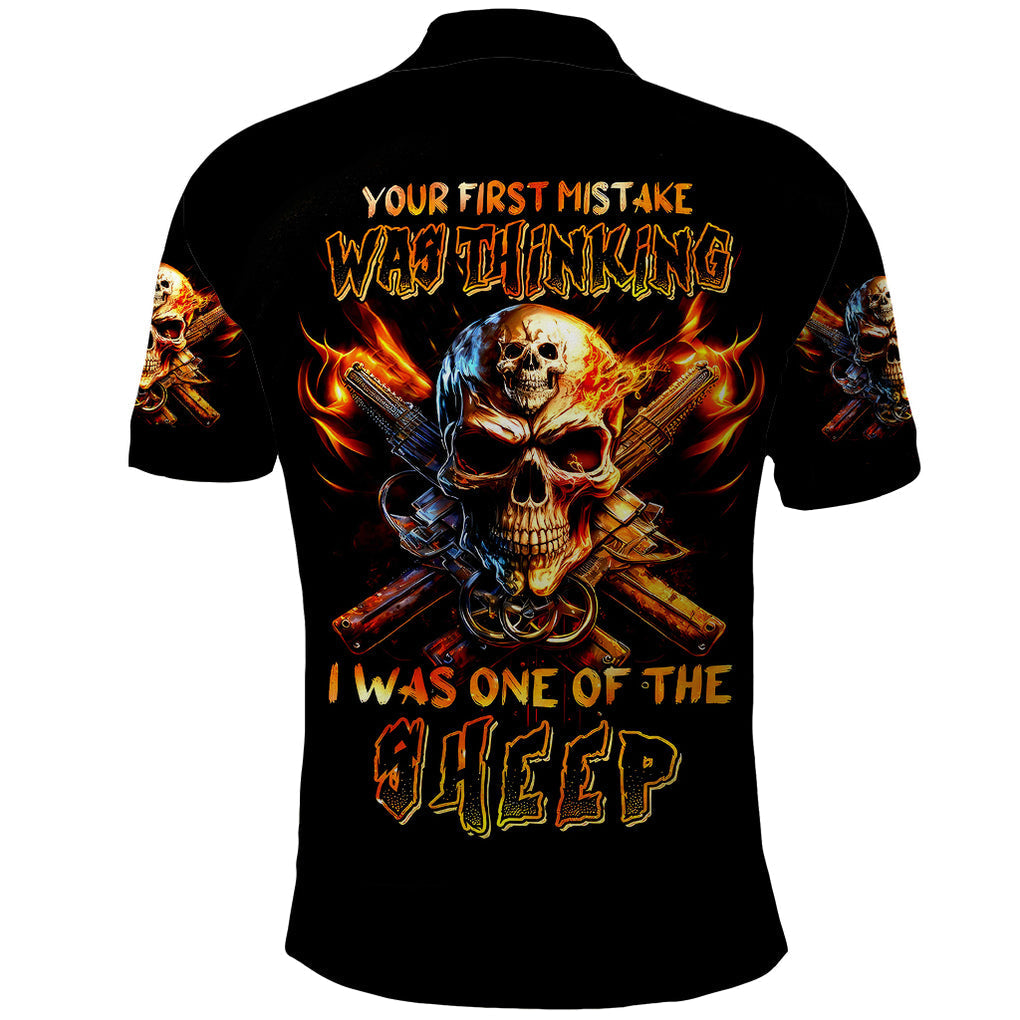 fire-gun-skull-polo-shirt-your-first-mistake-was-thinking-i-was-one-of-the-sheep