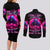 Rose Skull Couples Matching Long Sleeve Bodycon Dress and Long Sleeve Button Shirt I Have 3 Sides And You Never Want To See