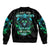 Flame Skull Bomber Jacket I Don't Stop When I Tired I Stop When I Fucking Done