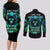 Flame Skull Couples Matching Long Sleeve Bodycon Dress and Long Sleeve Button Shirt I Don't Stop When I Tired I Stop When I Fucking Done