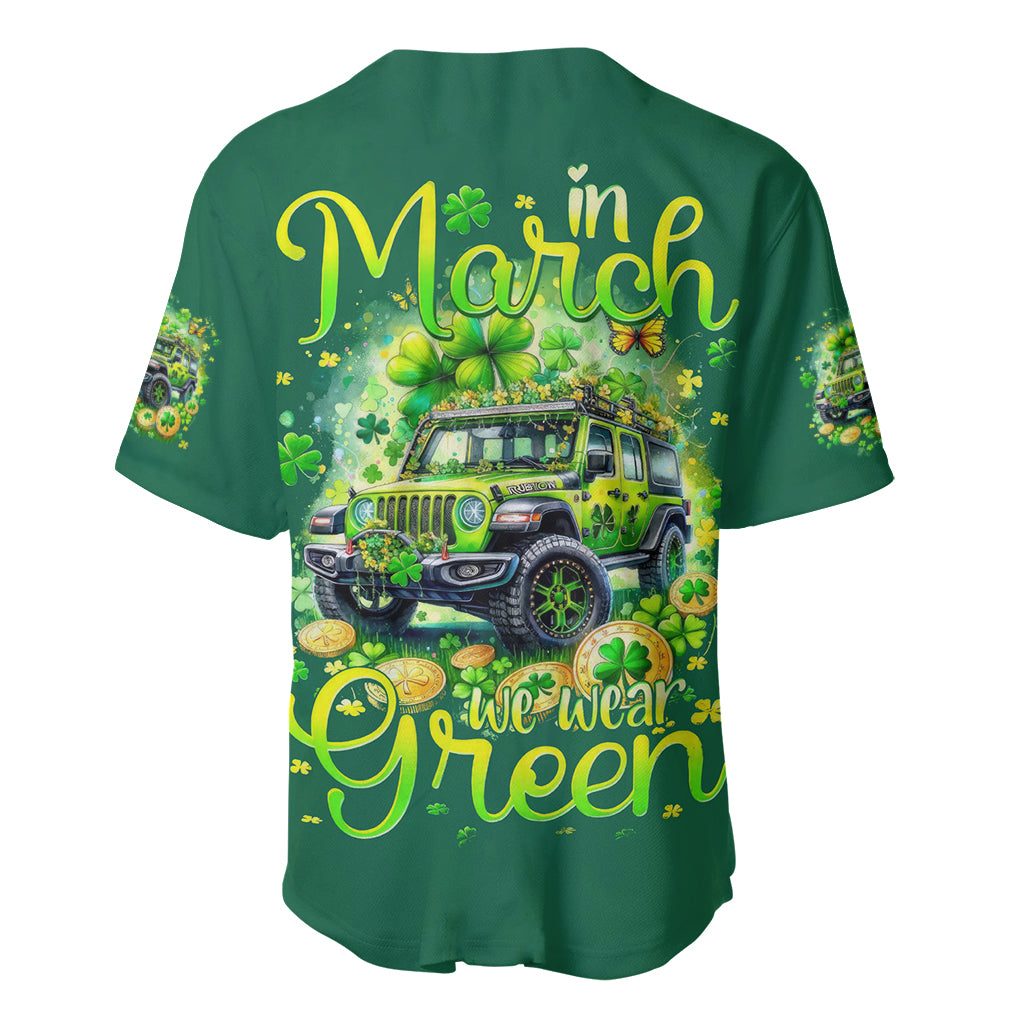 Irsh Jeep Baseball Jersey In March We Wear Green