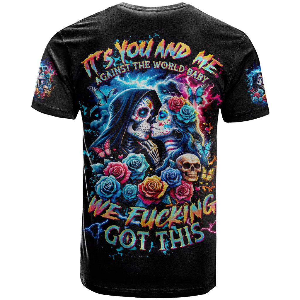 Couple Skull T Shirt It't You And Me Against The World Baby