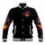 Flame Skull Baseball Jacket I Talk I Smite But Be Careful When I Silent