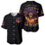 Flame Skull Baseball Jersey I Talk I Smite But Be Careful When I Silent