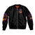 Flame Skull Bomber Jacket I Talk I Smite But Be Careful When I Silent