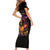 Flame Skull Short Sleeve Bodycon Dress I Talk I Smite But Be Careful When I Silent