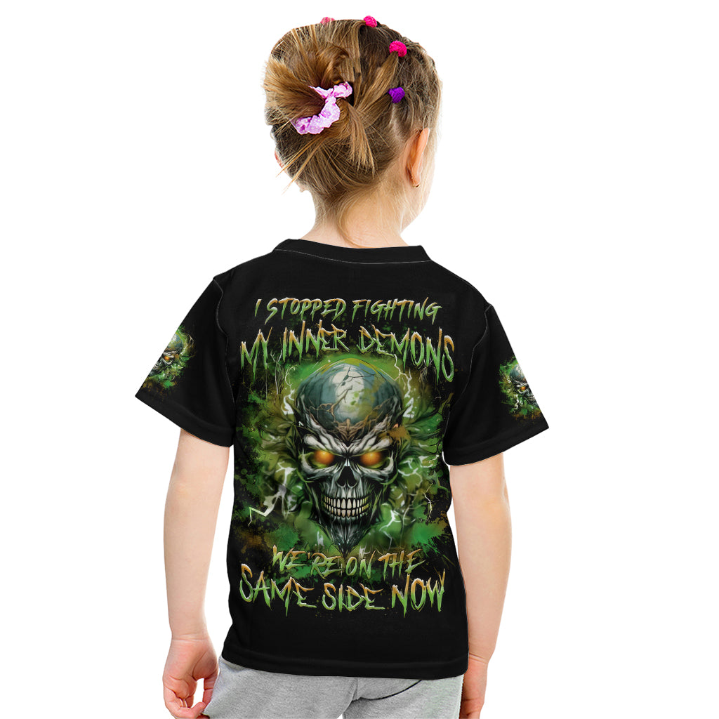 Old Skull Kid T Shirt I Stopped Fighting My Inner Demons We On The Same Side Now