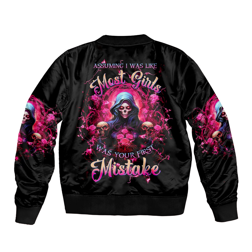 Rose Skull Bomber Jacket I Hold A Beast An Angel And A Crazy Lady In Me