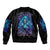 Flame Skull Bomber Jacket If You Kick Me When I'm Down You Better Pray I Don't Get Up