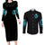 Irsh Girl Skull Couples Matching Long Sleeve Bodycon Dress and Long Sleeve Button Shirt Drink Up Bitch