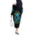 Irsh Girl Skull Off The Shoulder Long Sleeve Dress Drink Up Bitch