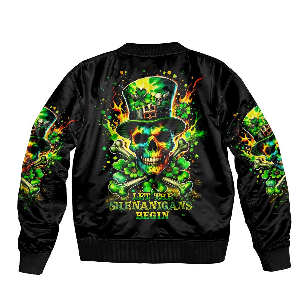 Irish Skull Bomber Jacket Let The Shenanigans Begin