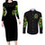 Irish Skull Couples Matching Long Sleeve Bodycon Dress and Long Sleeve Button Shirt Let The Shenanigans Begin