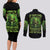 Viking Skull Couples Matching Long Sleeve Bodycon Dress and Long Sleeve Button Shirt If Your Path Demnads You Walk Through Hell Walk As If You Own The Place