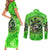 Irish Skull Couples Matching Short Sleeve Bodycon Dress and Long Sleeve Button Shirt Shamrock And Roll