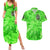 Irish Skull Couples Matching Summer Maxi Dress and Hawaiian Shirt Shamrock And Roll