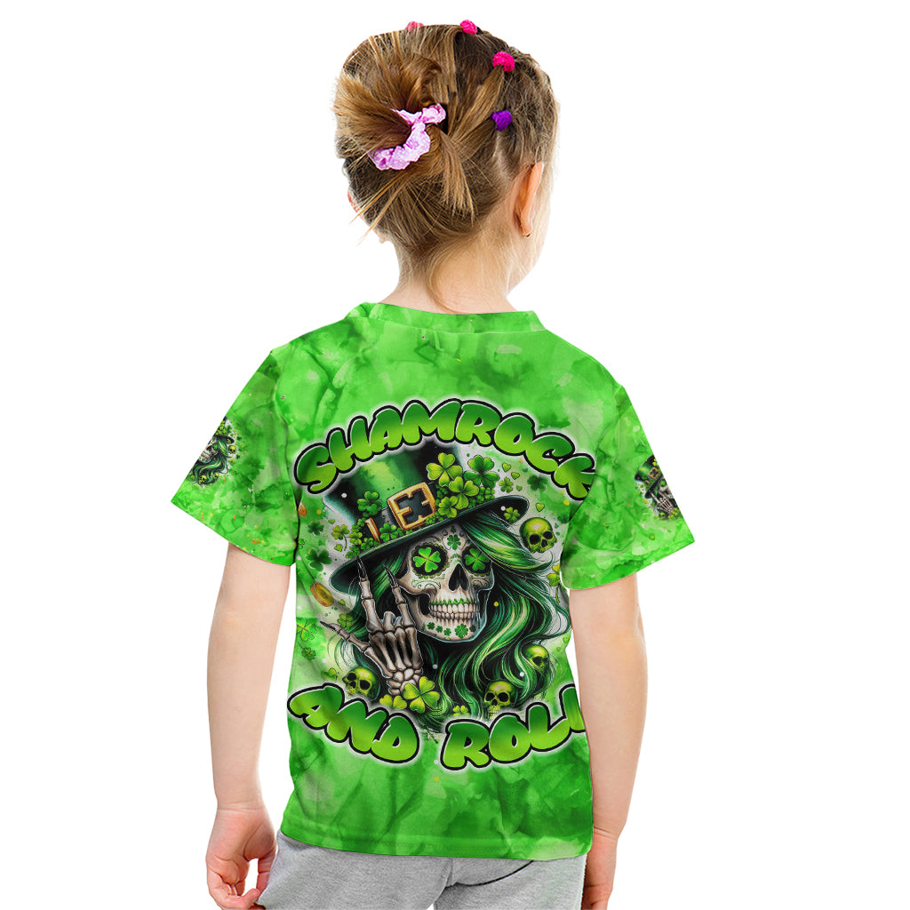 Irish Skull Kid T Shirt Shamrock And Roll