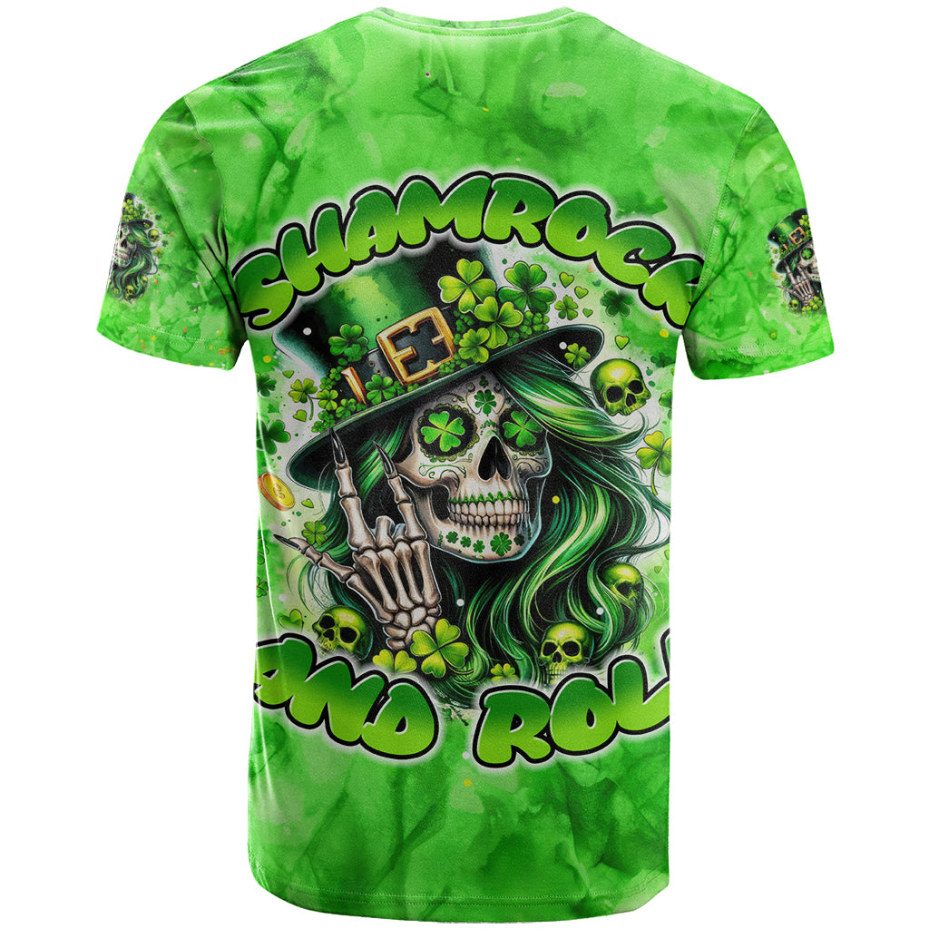 Irish Skull T Shirt Shamrock And Roll