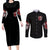 Devil Skull Couples Matching Long Sleeve Bodycon Dress and Long Sleeve Button Shirt In Every Angel A Demon Hides And In Every Demon An Angel Strides