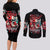 Devil Skull Couples Matching Long Sleeve Bodycon Dress and Long Sleeve Button Shirt Little Bit Of Devil In These Angel eyes