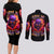 Flame Skull Couples Matching Long Sleeve Bodycon Dress and Long Sleeve Button Shirt Judge Me When You Reperfect Otherwise Shut Up