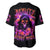 Rose Skull Baseball Jersey Beasuty In Beast Mode