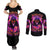 Rose Skull Couples Matching Summer Maxi Dress and Long Sleeve Button Shirt Beasuty In Beast Mode