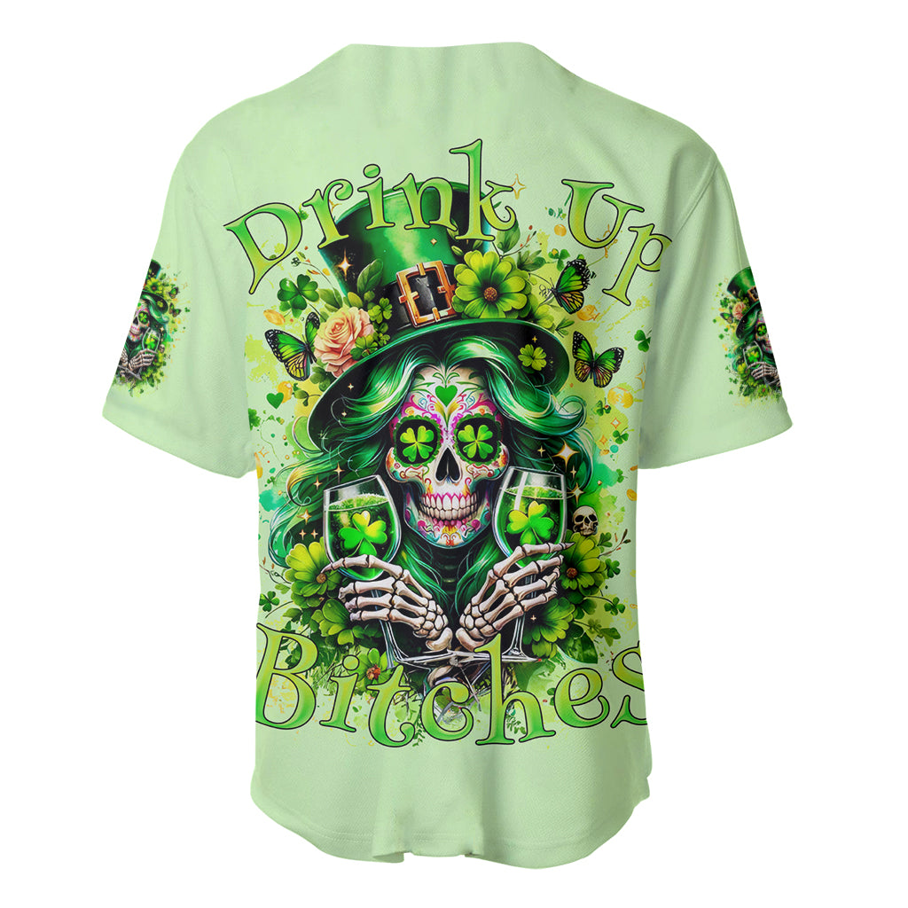 Irish Skull Baseball Jersey Drink Up Bitches