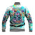 Flower Skull Baseball Jacket She Is Sunshine Mixed With A Little Hurricane