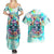 Flower Skull Couples Matching Summer Maxi Dress and Hawaiian Shirt She Is Sunshine Mixed With A Little Hurricane