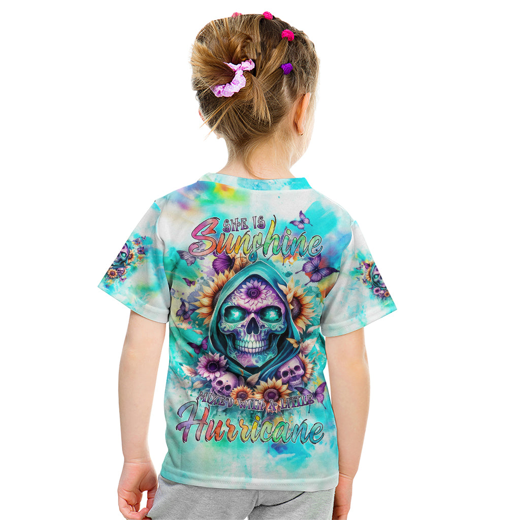 Flower Skull Kid T Shirt She Is Sunshine Mixed With A Little Hurricane