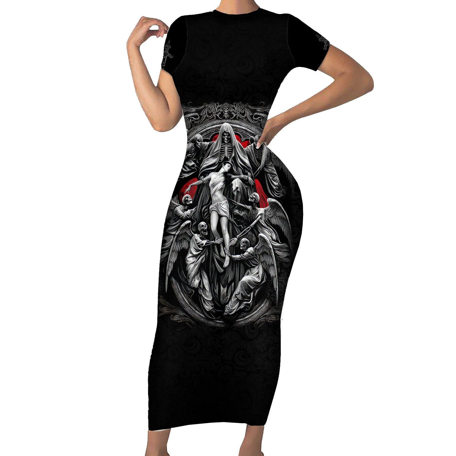 skull-short-sleeve-bodycon-dress-ethereal-reapers-skull-faced-death-angels