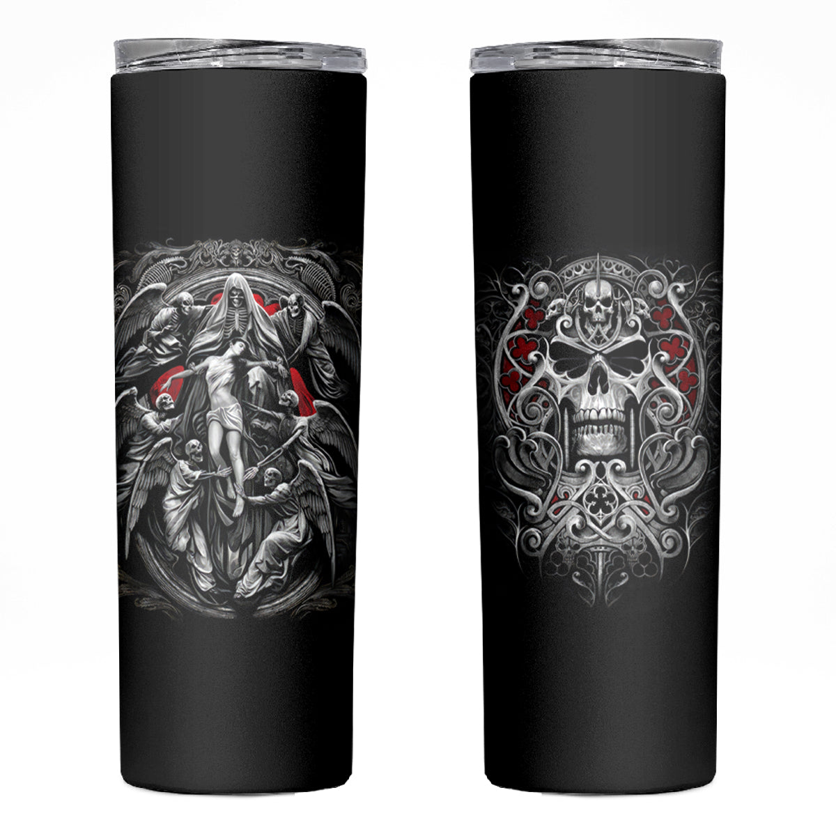 Skull Skinny Tumbler Ethereal Reapers Skull-Faced Death Angels