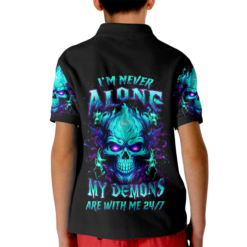 flame-skull-kid-polo-shirt-im-never-alone-my-demons-with-me-247