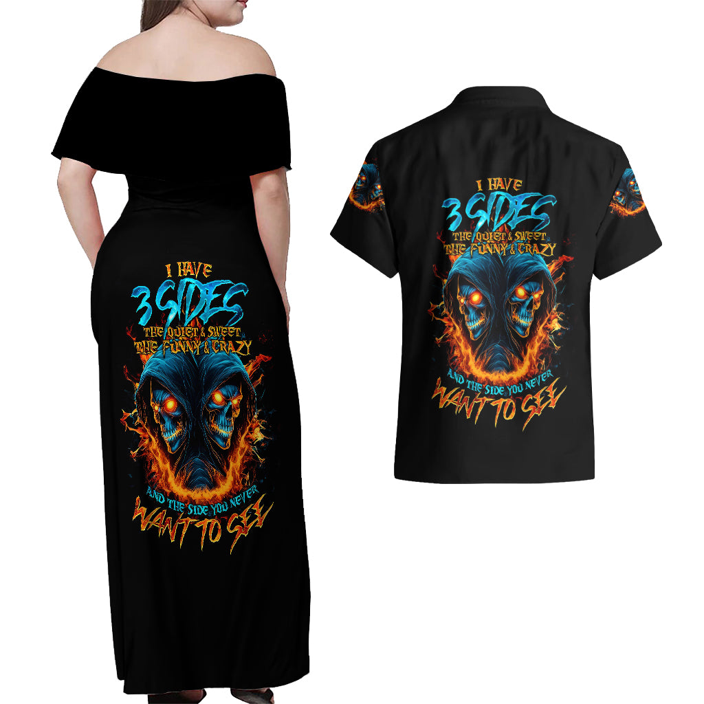 double-fire-skull-couples-matching-off-shoulder-maxi-dress-and-hawaiian-shirt-i-have-3-side-quite-funny-and-the-side-you-never-want-to-see