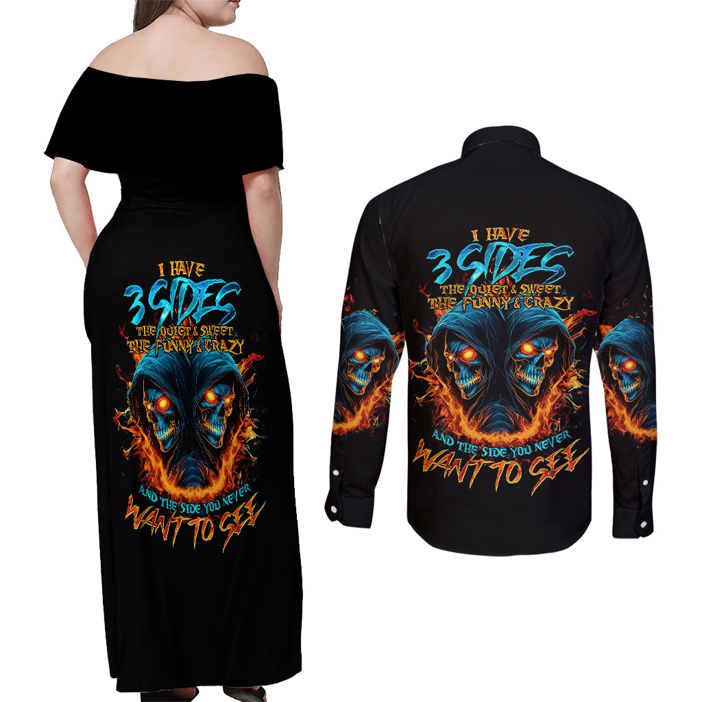 double-fire-skull-couples-matching-off-shoulder-maxi-dress-and-long-sleeve-button-shirts-i-have-3-side-quite-funny-and-the-side-you-never-want-to-see