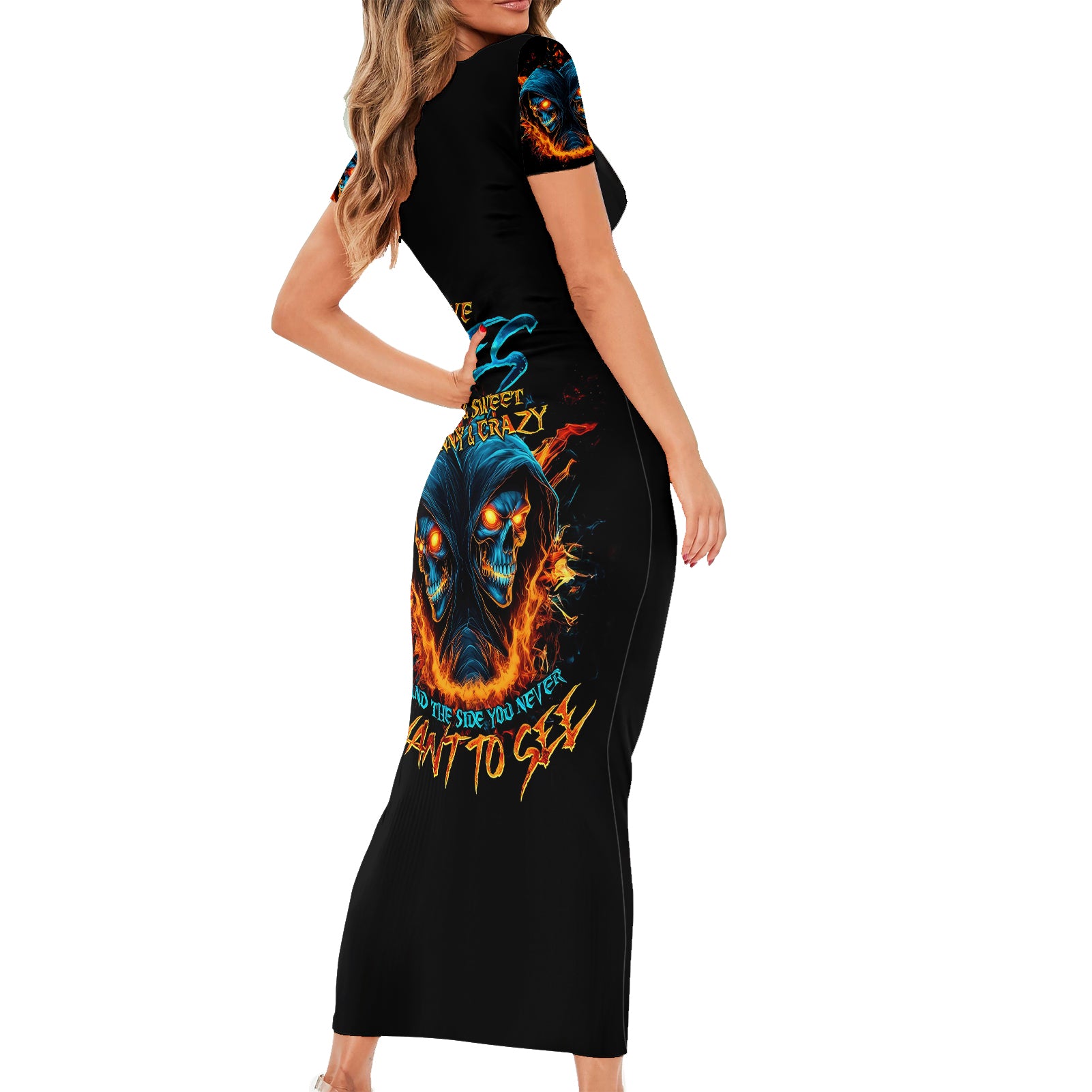 double-fire-skull-short-sleeve-bodycon-dress-i-have-3-side-quite-funny-and-the-side-you-never-want-to-see