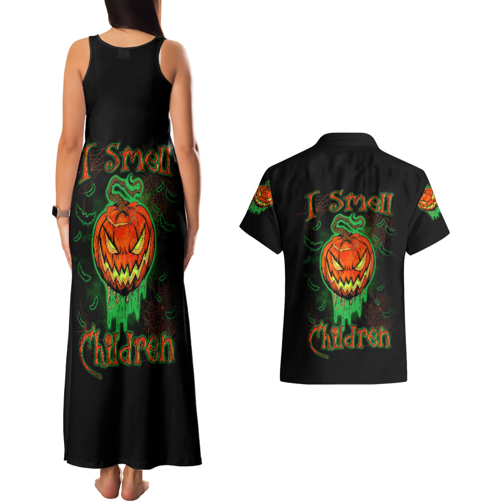 jack-o-lantern-skull-couples-matching-tank-maxi-dress-and-hawaiian-shirt-i-smell-children