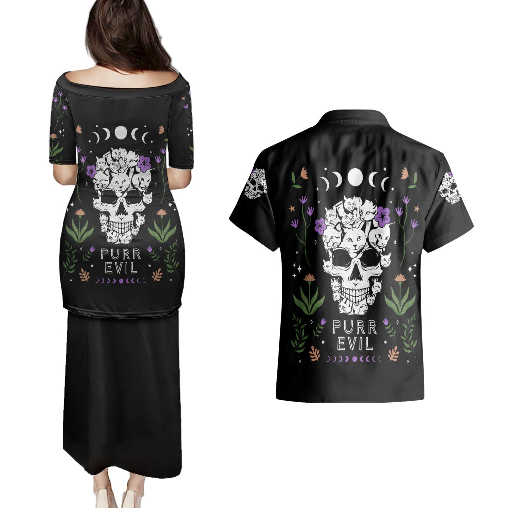 cat-skull-couples-matching-puletasi-dress-and-hawaiian-shirt-purr-evill