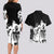 fire-skull-couples-matching-long-sleeve-bodycon-dress-and-hawaiian-shirt-scream-in-fire