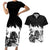 fire-skull-couples-matching-short-sleeve-bodycon-dress-and-hawaiian-shirt-scream-in-fire