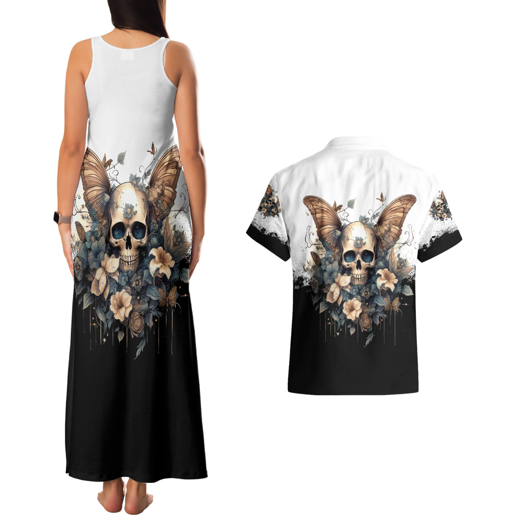 butterfly-skull-couples-matching-tank-maxi-dress-and-hawaiian-shirt-flower-butterfly-gothic-skull