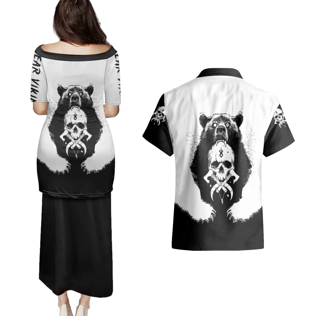 viking-skull-couples-matching-puletasi-dress-and-hawaiian-shirt-bear-viking-cross-skull