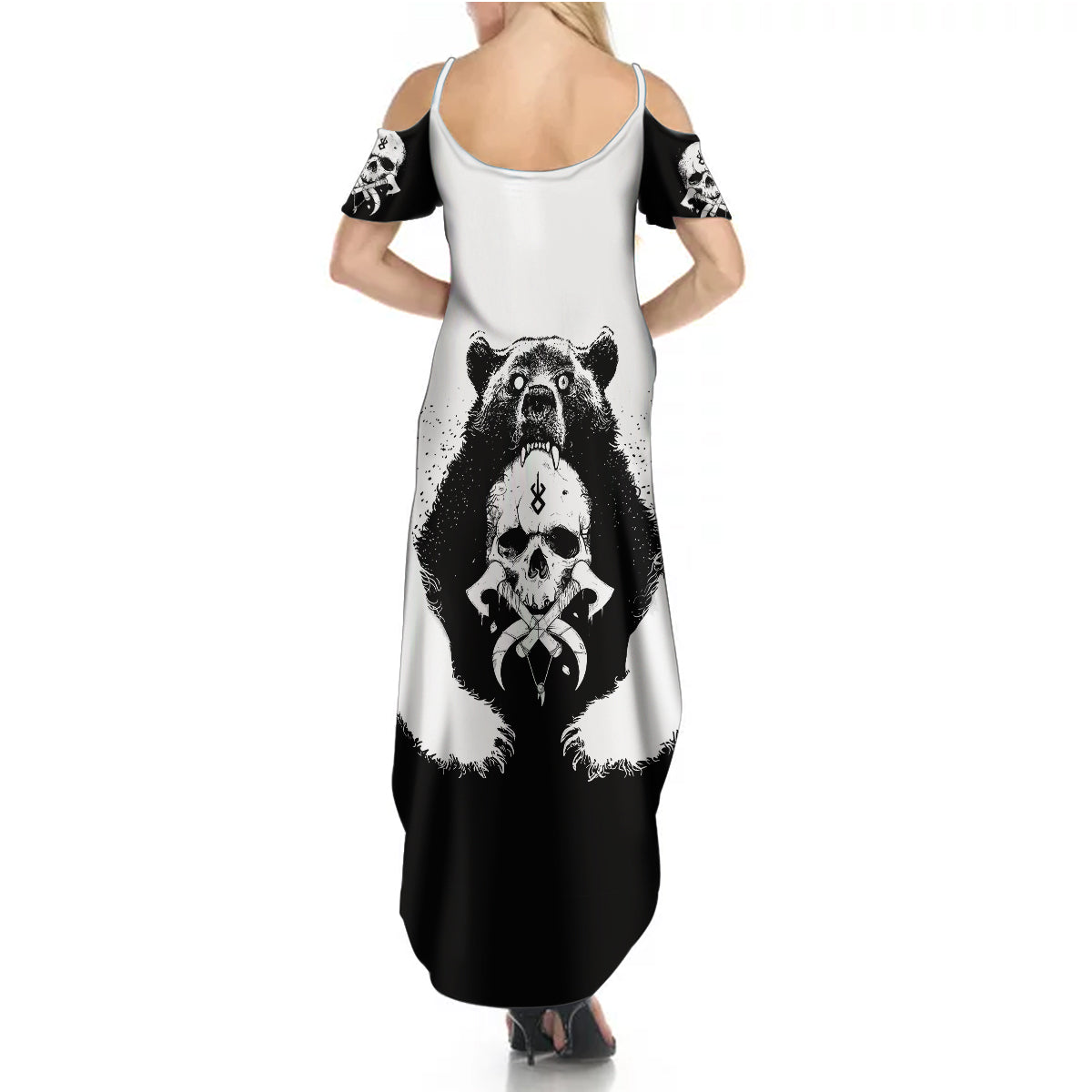 viking-skull-summer-maxi-dress-bear-viking-cross-skull