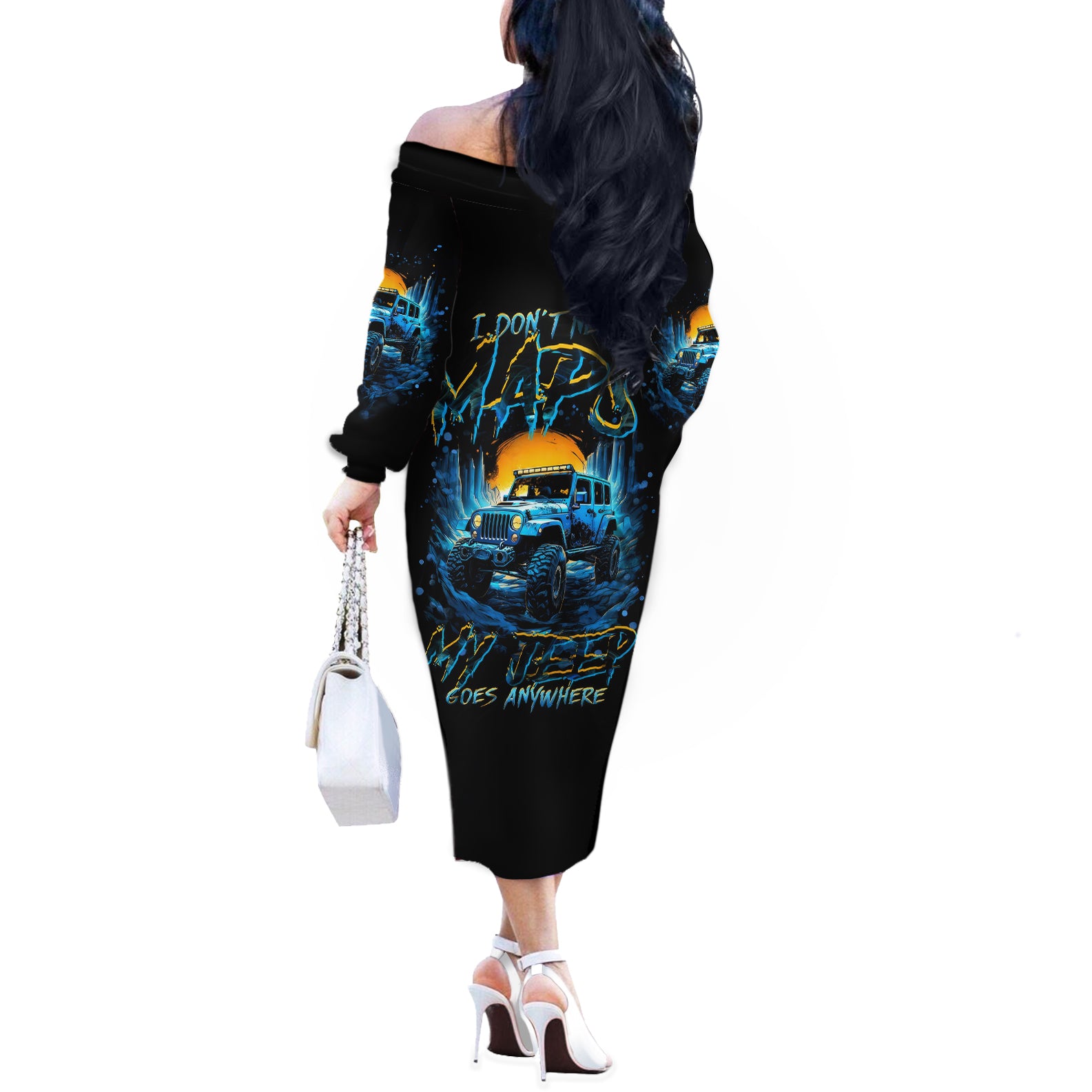 aventure-jeep-off-the-shoulder-long-sleeve-dress-i-dont-need-maps-my-jeep-goes-anywhere