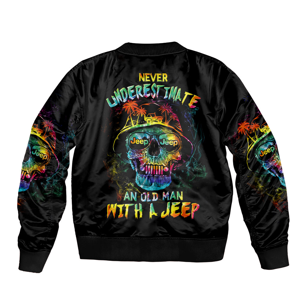 skull-jeep-bomber-jacket-never-underestimate-an-old-man-with-a-jeep